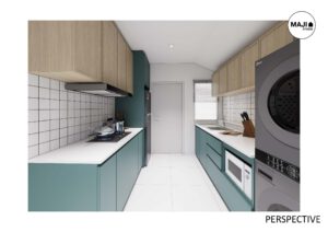ห้องครัวบิลท์อิน ออกแบบภายในสไตล์โมเดิร์น โดย Maji Studio