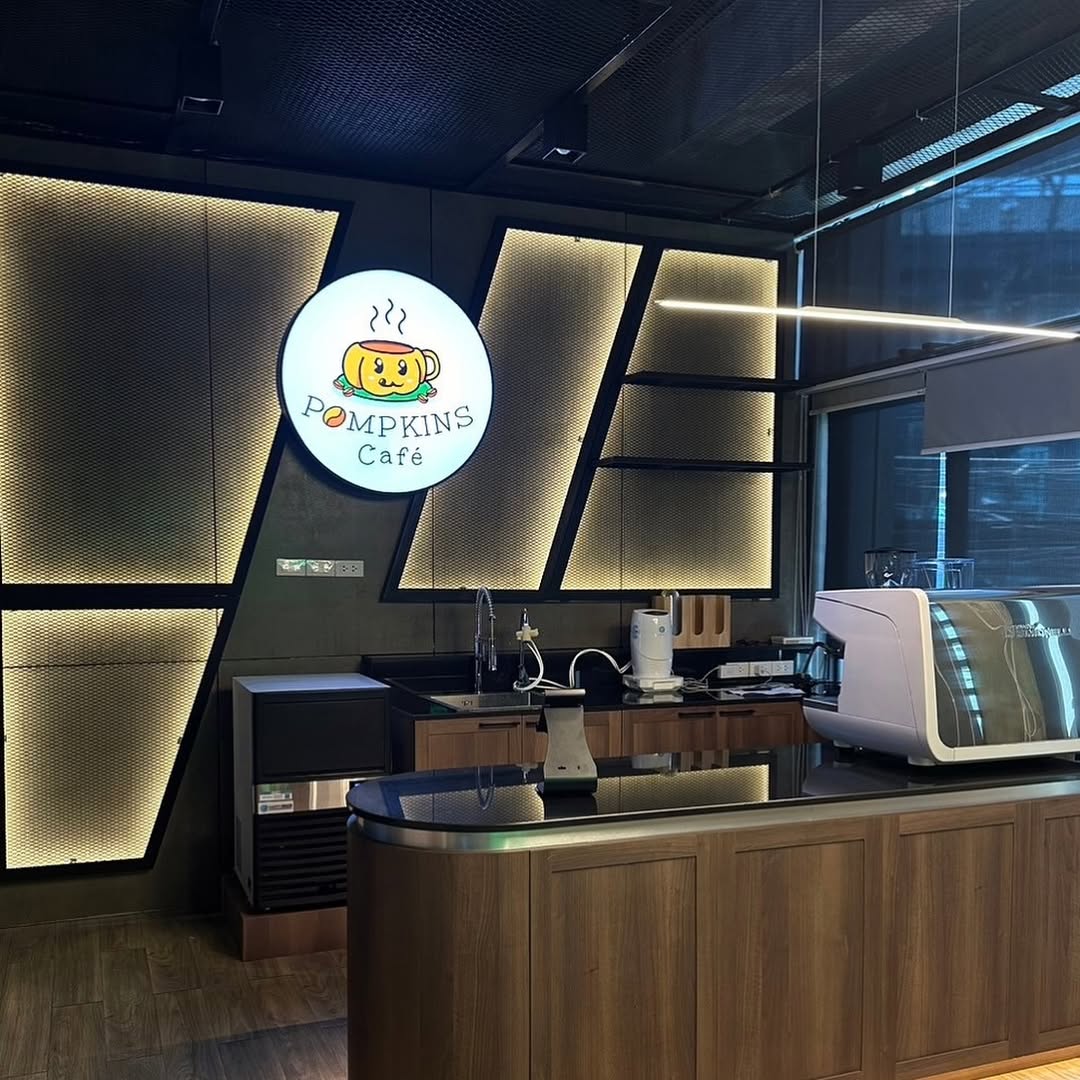 POMPKINS Café งานออกแบบสถาปัตยกรรมภายใน ร้านกาแฟ